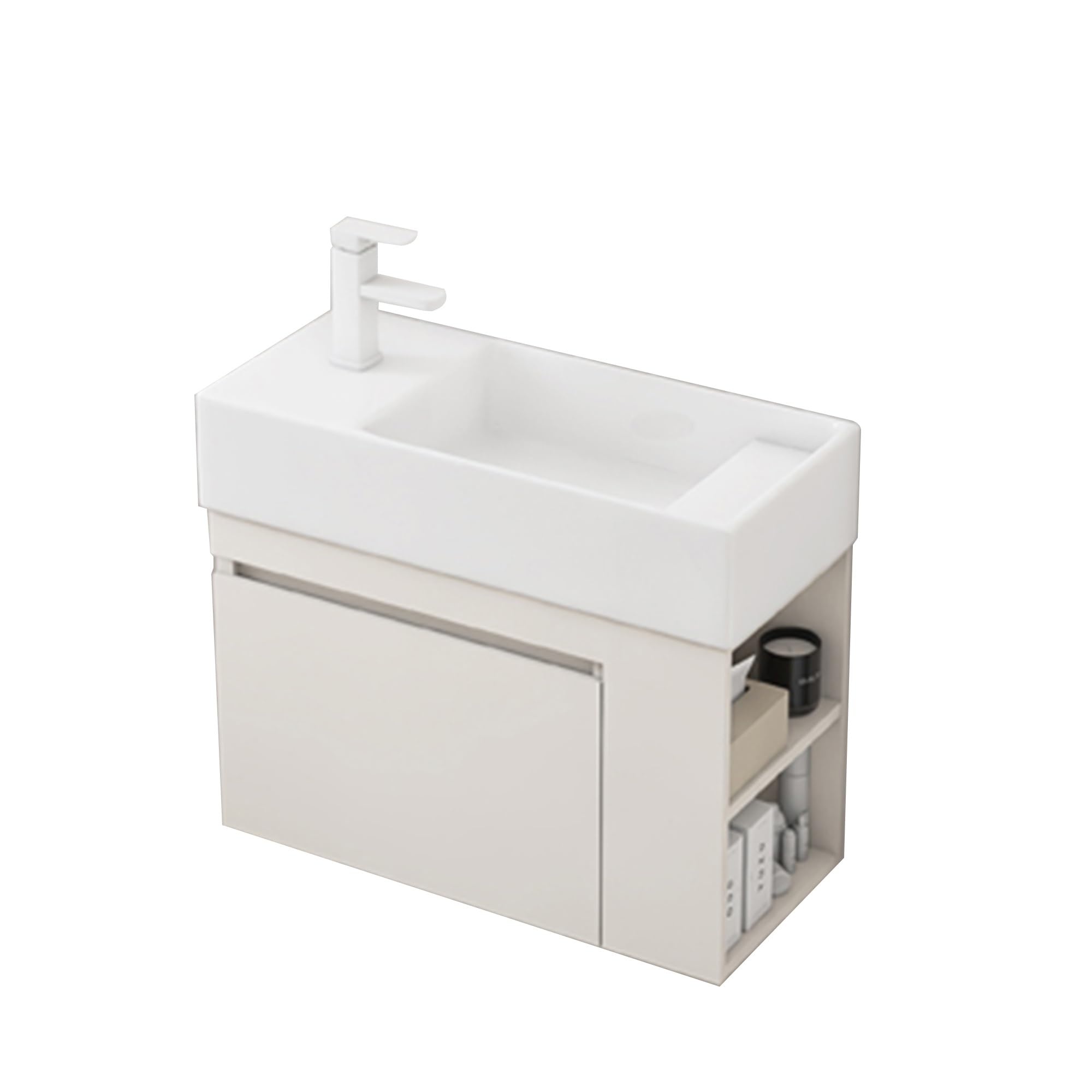 Conjunto de muebles de baño con lavabo suspendido 6127 para espacios pequeños