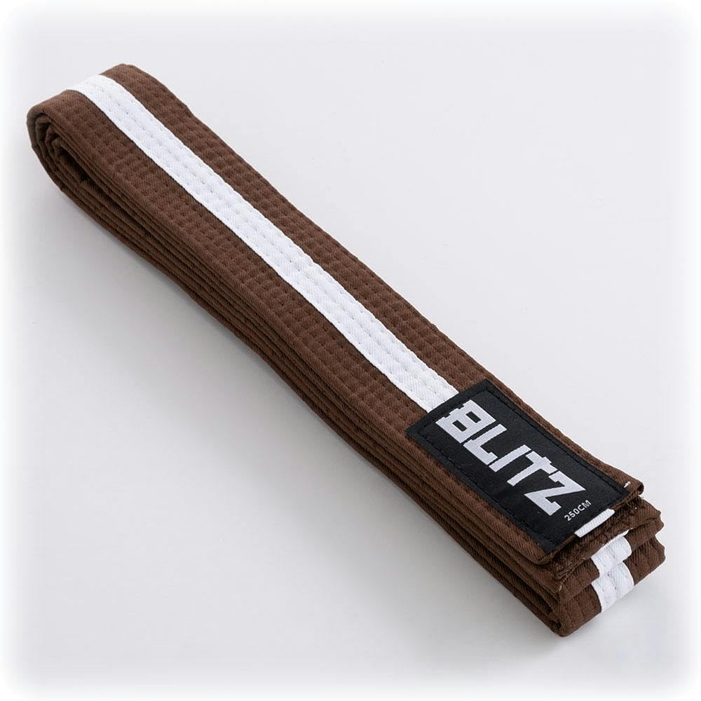 Blitz Colour Belt/White Stripe - Brown/White - 240cm