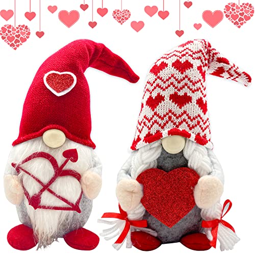 Teeker Valentines Day Decor - Valentines Day Decorations - Red Valentine Couple Plush...