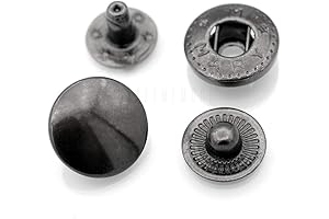 CRAFTMEMORE: Gun Metal Black S-Spring Snap Buttons