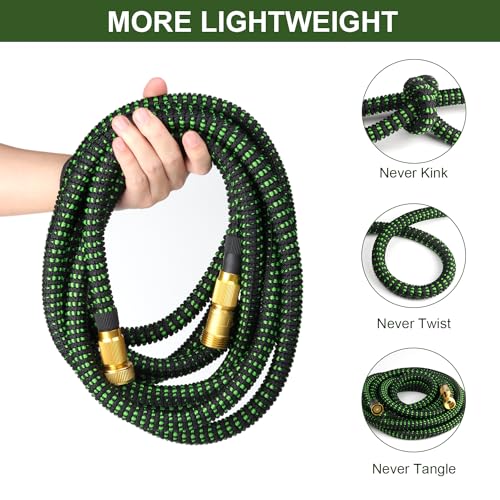 Hdking 100 FT EXPANDABLE GARDEN HOSE Water Hose With 10-Function High-Pressure Spray Nozzle, Heavy Duty Flexible Hose thumb #5
