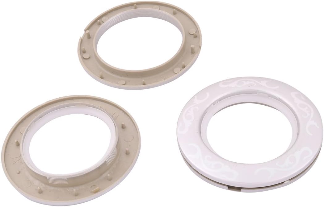 Plastic Family Window Curtain Drapery Rod Hanging Eyelet Ring Loop 50 Pcs Silver Tone (id: de4 9e9 1a6 760 eba