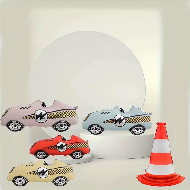 Image of Race Car Balloons Racing Car Foil Balloon 2PCS (Yellow) | Birthday Party Decorations Race Car Theme Party Decorations Kids Boy Racing Party Supplies