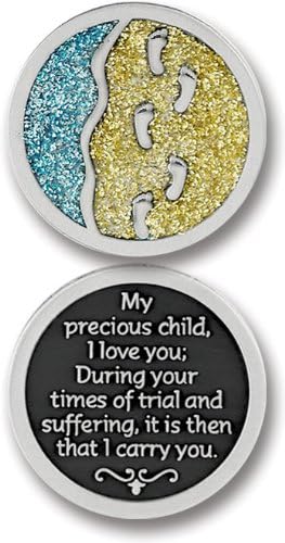 Cathedral Art PT625 Footprints Companion Unique Decorative Coin, 1-1/4-Inch