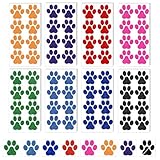 40 Sheets 320pcs Paw Print Tattoos Temporary, 8 Colors Dog Paw Glitter Tattoo Stickers Temporary Tattoos Dog Paw Body Tattoos for Face Body Accessories Adults Women Girls(Dog Paw Style)