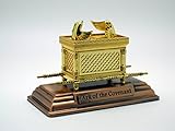 Arca de la Alianza cubierta de oro chapada con réplica de contenido de arca, tamaño mediano