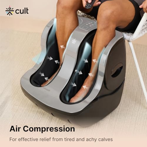 Image of CULT Zen Pro, Foot & calf massager with Air Compression, Vibration & Warm Therapy, Pain Relief, Improves Blood Circulation, Suitable for Home usage, Grey