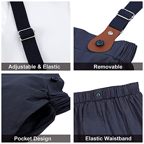 Image of A&J DESIGN Baby Boys Gentleman Suit, 2Pcs Outfit Shirt & Pants