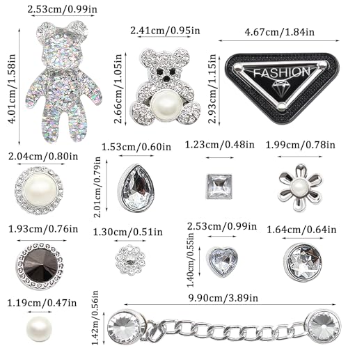 JKDHJK Shoe Charms for Croc Charms, Crystal Diamond Shoe Accessories, shoes charm are Ideal for Children's Birthdays, Gifts and Shoe Decorations