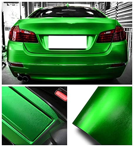 Image of CVANU Air Release Green Matte Chrome Metallic Car Vinyl Vehicle Wrap CV-16 24''x12''inch