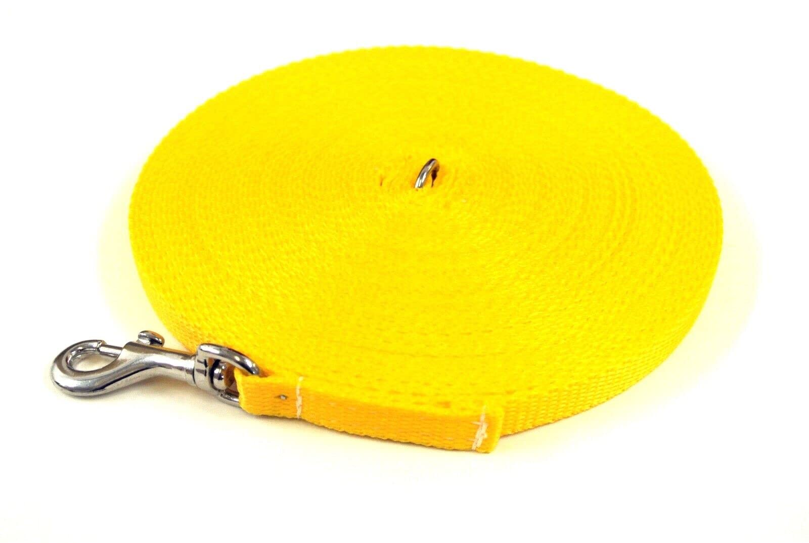 Dog Training Lead Small Dog Puppy Leash 100ft 30m Tracking Recall Obedience Strong 13mm Webbing (Yellow) โ image 1