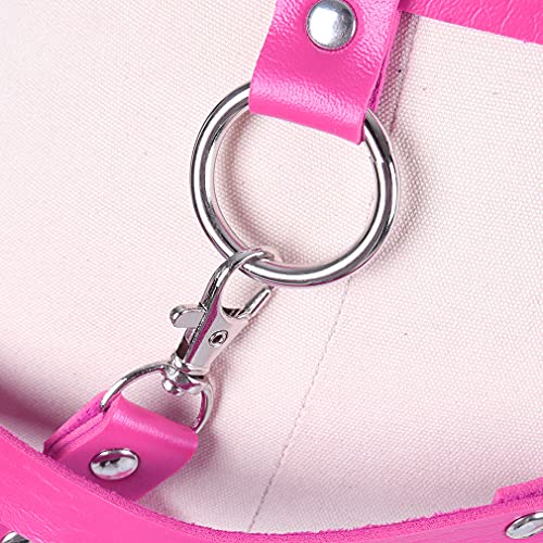 BYDHSS Woman Body Harness Adjustable Dance Clothing Accessories Leg Waist Tassel Gothic Punk Belt (Rose red)4