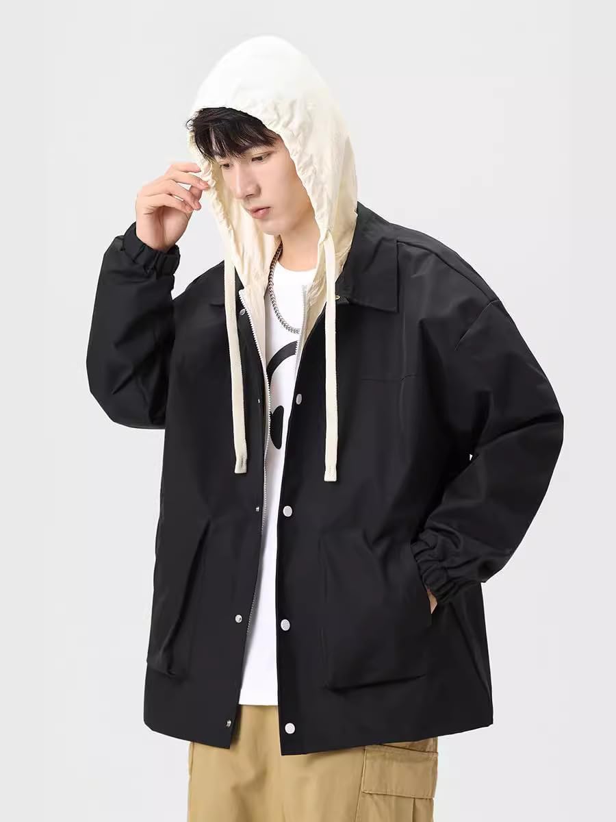 Japanese Style Outerwear for Men, Spring and Autumn Open Cardigan, Retro Top Casual Jacket