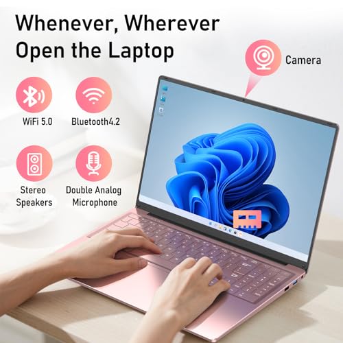 Image of Gaming Laptop Computer, 16 Inch Lap Top 2026 Window 11 Pro 16GB RAM 512GB SSD, N150 (Up to 3.6GHz), Backlit Keyboard, FHD 1920 * 1200 Screen, Office 365, 6000mAh, WiFi 5 BT 4.2, UHD Graphics