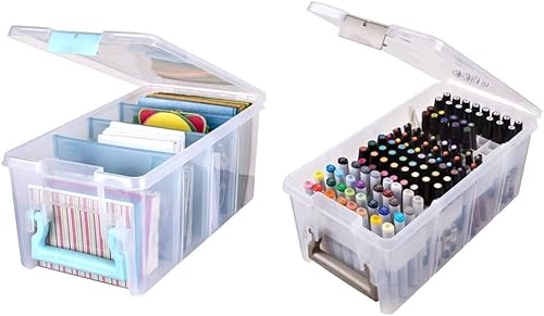 ArtBin Art Bin 6925AA - Bolsa semituradora y ArtBin 6934AB con bandeja de marcadores, organizador de arte y manualidades, 1 Estuche de