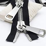 Tipo: -Fin 1pc 15cm -End 85cm / 100cm Cremallera grande de extremo abierto 15# Cremalleras de metal de doble apertura para chaqueta de plumón Abrigo Cremallera de bolsillo ZA452