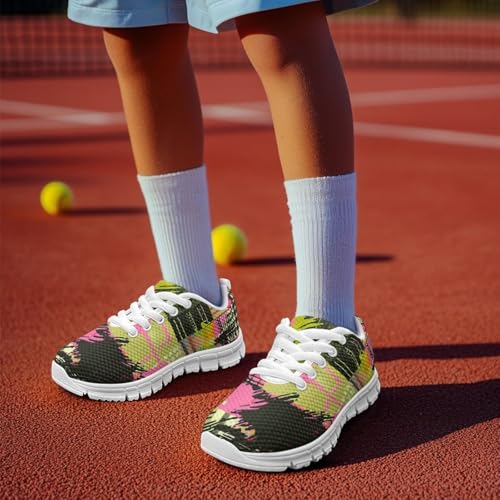Shoes for Kids Girls Flexible Floral Print Running Casual Daily Wear Fashion Vintage Athletic Gym Sneakers4