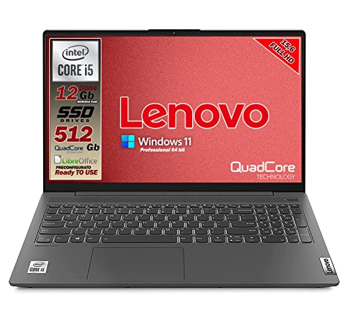 ✔️ WINDOWS 11 Pro 64 bit Notebook Lenovo SSD Intel i5 10 th, Display FULL HD 1920x1080 Led da 15,6\