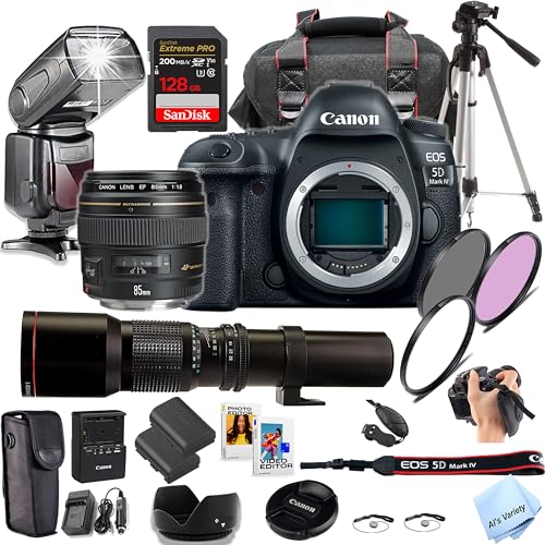 Canon EOS 5D Mark IV Cámara DSLR con Lente 85mm y Flash miniatura 1