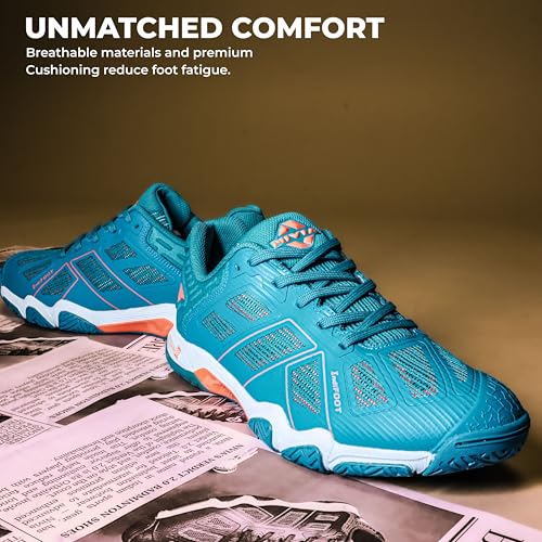 Image of Nivia Verdict 2.0 Badminton Shoe for Men, Breathable Mesh with TPU Fusion Technology Upper, Non-Marking Sole, Ideal for Badminton, Volleyball, Squash, and Table Tennis