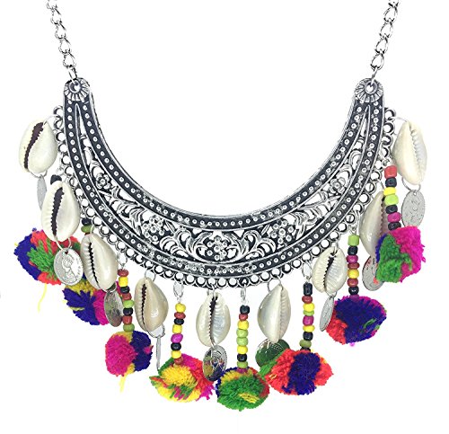 YouBella Jewellery Oxidised German Silver Necklace Jewellery for Girls/Women (Mulit-Color)