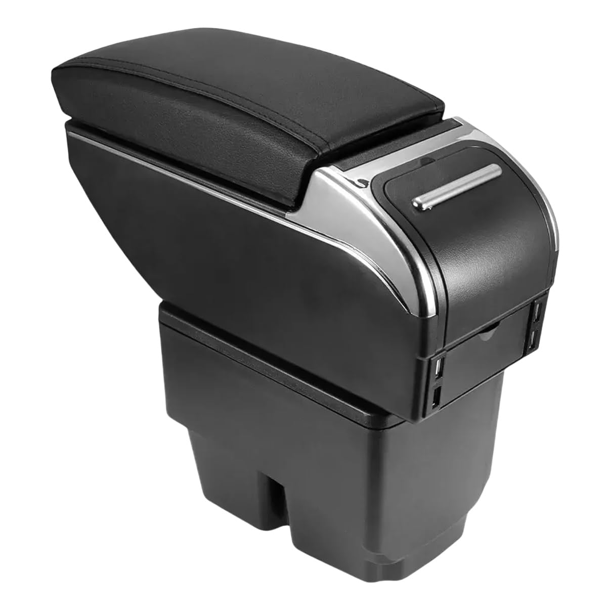 Armlehnenbox für Ford Fiesta MK7 2009-2017, Armlehne Mittelarmlehne mit 7 USB-Anschlüssen, Mittelkonsole zur Aufbewahrung und Armlehnenmodifikation