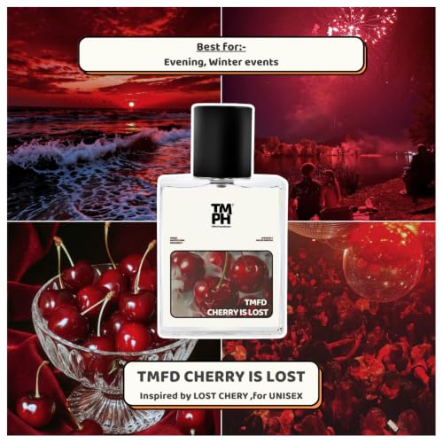 Image of TMPerfumehouse Tmfd cherry is lost EDP for Men & Women | Fruity, Gourmand & Long Lasting Perfume Spray | Green, Whitefloral & Freshspicy Fragrance | Luxury Gift for Him & Her | TMPH | 50ml