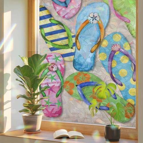 Vinilo decorativo ventana 17.7x39.3 pulgadas azul miniatura 1