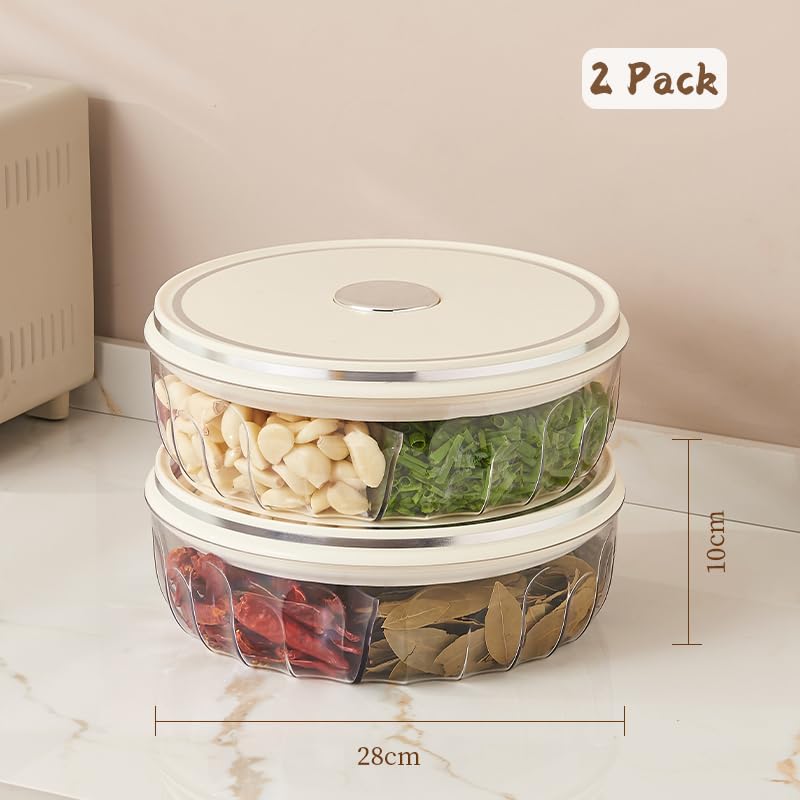 Contenitore Per Snack 2 Pezzi Con 16 Scomparti E Borsa Termica – Portatile Per Frutta, Caramelle, Noci – Ideale Per Picnic