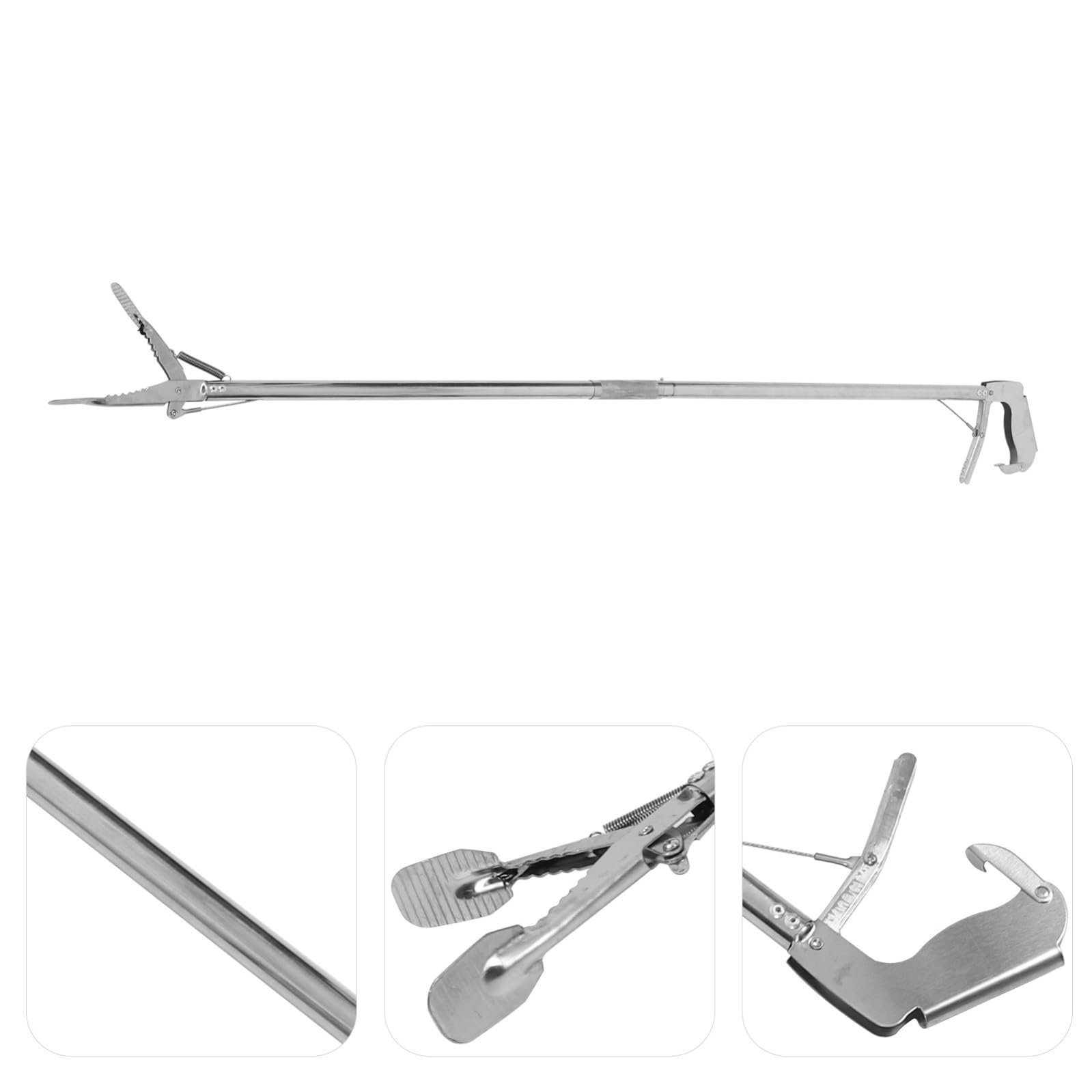 Pinza Inox Acchiappa Pieghevole Oggetti Acciaio per Anziani