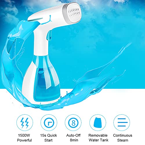 Plancha de Vapor Vertical Vapor de Hierro de la Prenda de la Mano de Calor rápido para la Ropa 1500W Potente 280 ml de Tela portátil Vapor de Vapor de Vapor de Vapor 486
