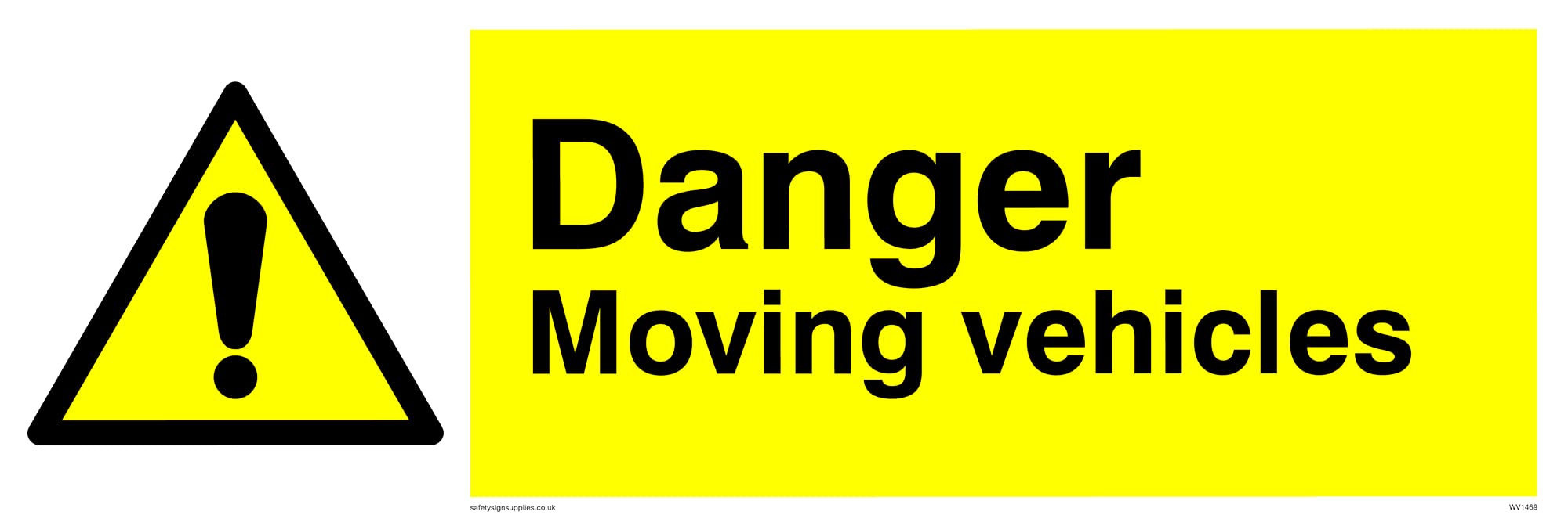 Pack of five - Danger Moving Vehicles Sign - 300x100mm - L31