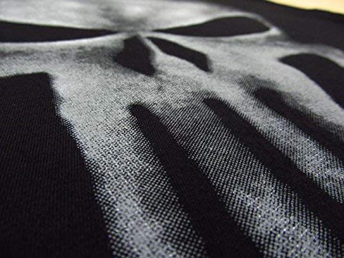 Fuman The Punisher Skull Logo - Camiseta para Hombre, diseño de Calavera, Color Negro Negro (Negro, L)