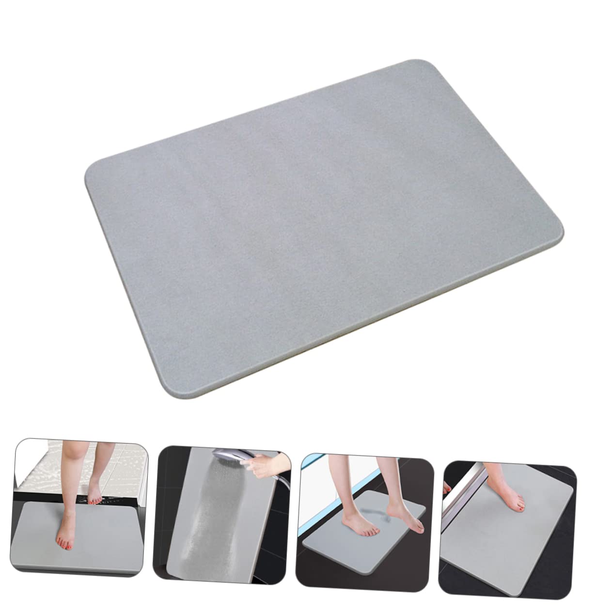 Cabilock Alfombra Antideslizante Alfombra De Ducha Alfombras De Baño para Bañera Esteras De Espuma Alfombra+Puerta+Exterior+Exterior Barro De Diatomeas Esponja Lujo Ligero