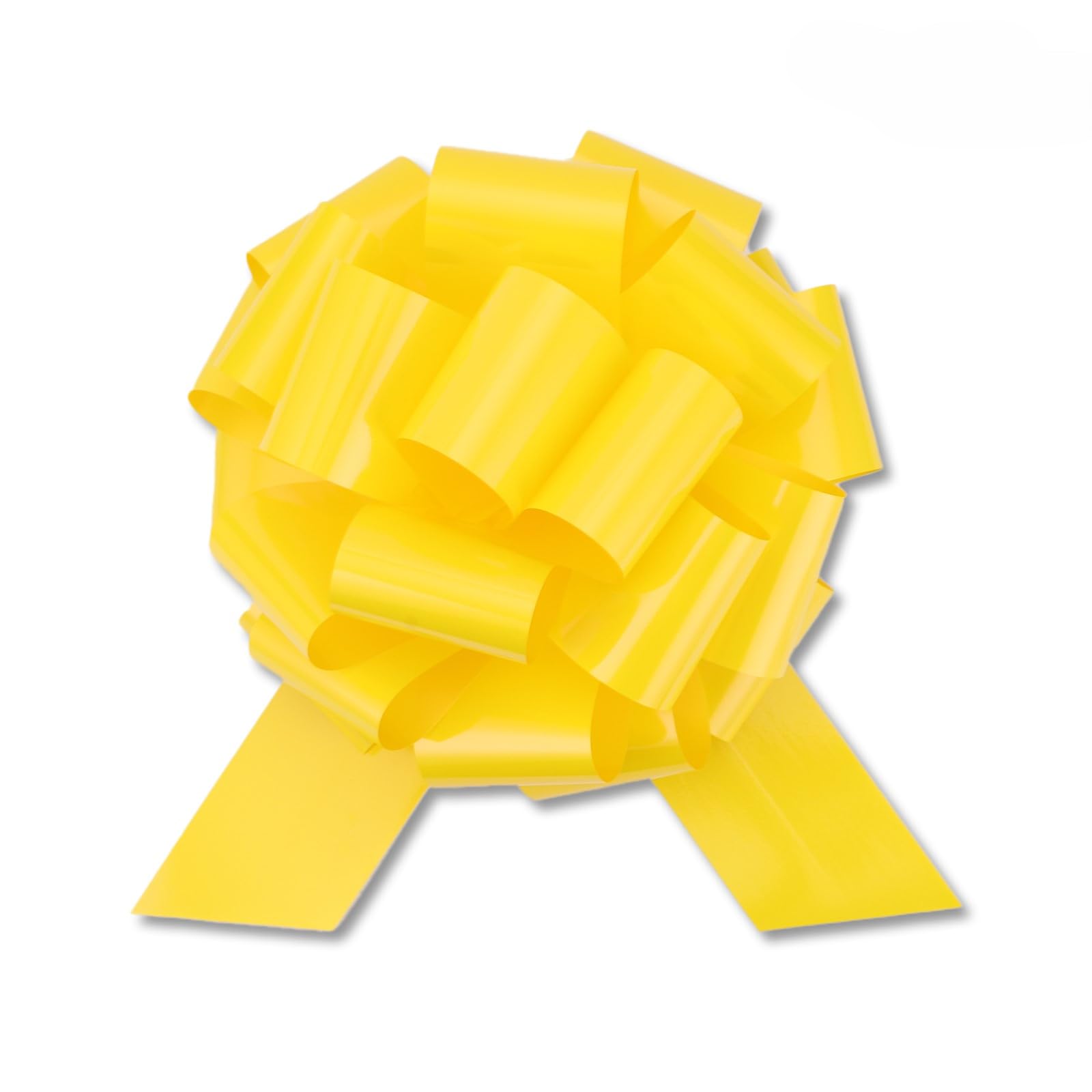 HCHENBOW Large 12" Pull Bow, 2 Pcs Gift Bow for Present, Wrapping, Bikes, Appliances, Christmas, Parties, Decorations on Tables (Yellow)