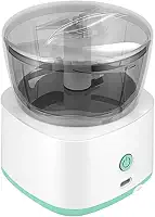Mini Processador Triturador Elétrico De Alimentos 250ml Portátil USB Com Três Lâminas Batedor De Ovos Incluso (Branco)