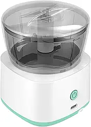 Mini Processador Triturador Elétrico De Alimentos 250ml Portátil USB Com Três Lâminas Batedor De Ovos Incluso (Branco)