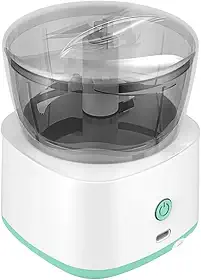 Mini Processador Triturador Elétrico De Alimentos 250ml Portátil USB Com Três Lâminas Batedor De Ovos Incluso (Branco)
