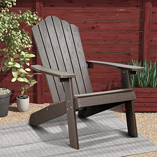 Ovios Adirondack Chair Resin Adirondack Chairs Modern Adirondack Chairs,Brown #TOP1