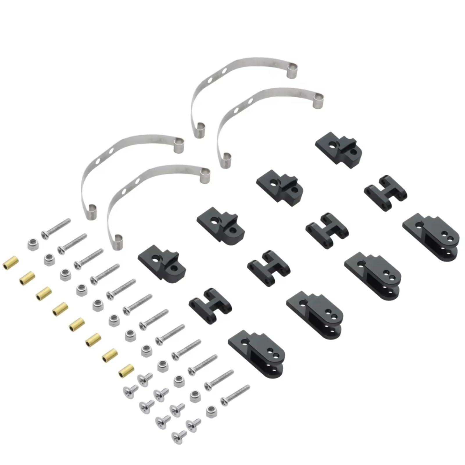RC Upgrade Accessories for WPL B14 B24 B1 B16 B36 for JJRC Q60 Q63 Q75 1/16 4x4 6x6 Metal Shock Absorber Suspension for Leaf Springs RC Car Upgrade Parts(Black,4x4)