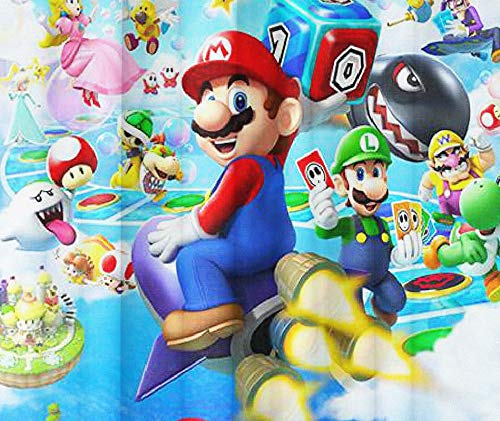Image of Polyester 3D Digital Printed Beautiful Kids Cartoon Room Curtains | Kids Curtains for Kids Room | Nursery Curtains (Design-Mario, 4x7 Ft-Door-2 Pieces)