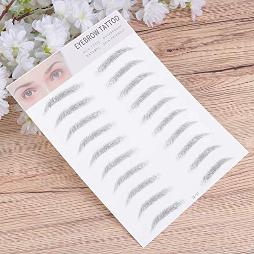 Uonlytech 2 peças de tatuagem de sobrancelha para maquiagem, tatuagem de sobrancelha artificial, tat