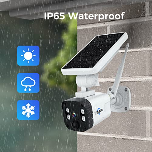 Hiseeu Wireless Security Camera Outdoor, 4MP Solar Camera, Wire-Free, Battery Powered Home Camera,4CH Expandable,PIR,Spotlight, 2-Way Audio, IP66 Waterproof, 90-Day Video Storage, Work with Alexa by Hiseeu - Image 5