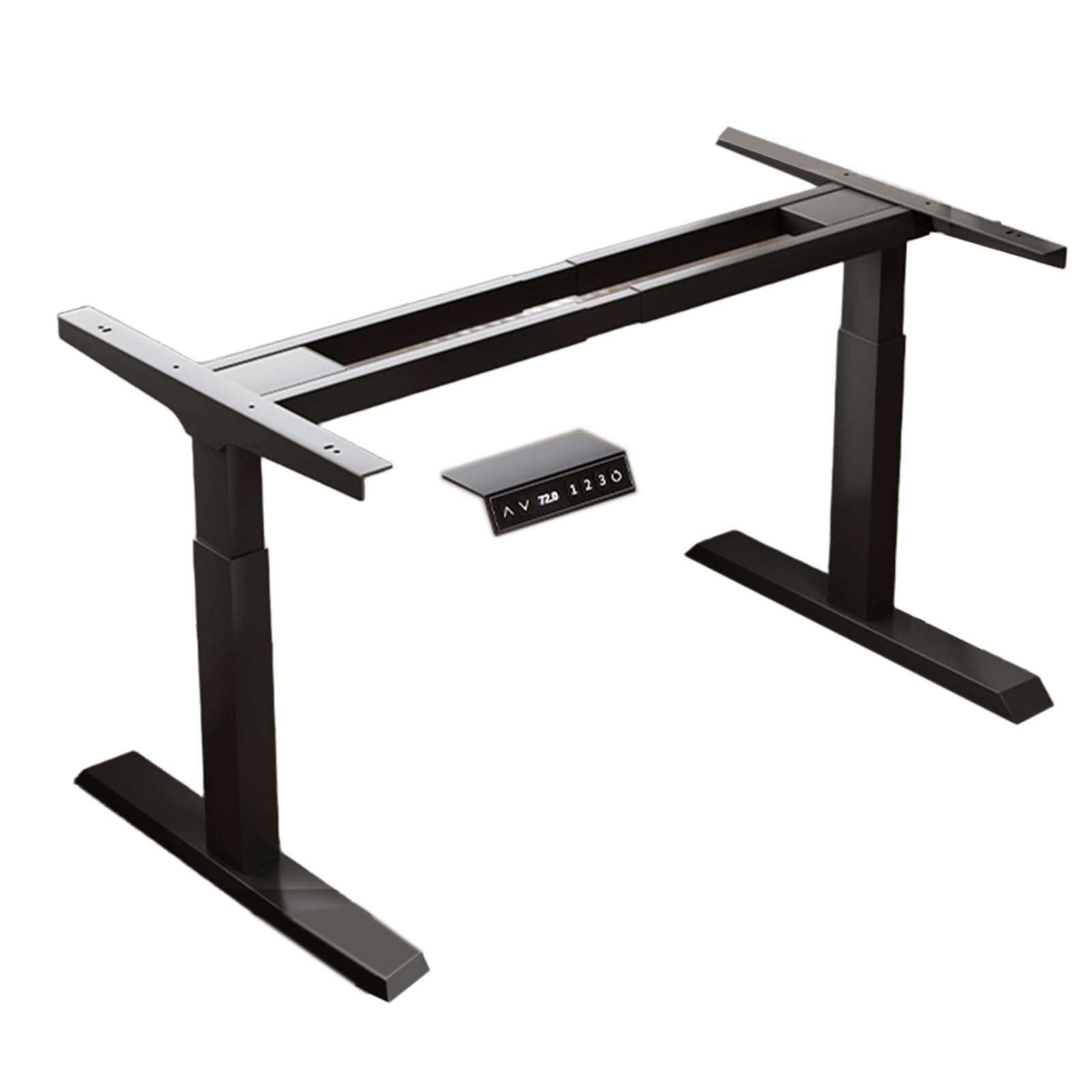 Regulowana Wysokość Ramy Biurka Elektrycznego, Podwójny Silnik Stalowy, Nowoczesny Design, 3 Poziomy Pamięci, Stabilne Obciążenie, Regulowana Szerokość, Ergonom,Black