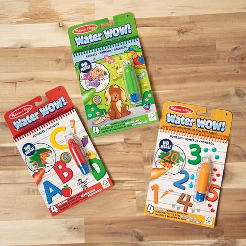 Melissa & Doug Water Wow! 3-Pack – Animals, Alphabet, Numbers Water-Reveal Travel Activity Pads - image 9