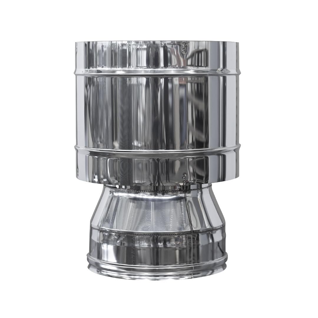 Comignolo Cappello a Botte Coibentato Doppia Parete in Lana di Roccia - in Acciaio Inox AISI 304 BA SP. 5/10 – per Camini (Ø150-200 mm)