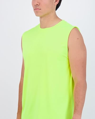 Miniatura 4 de Real Essentials 3 & 5 Pack Camiseta sin mangas de secado rápido para hombre, para entrenamiento y running, camiseta deportiva para gimnasio