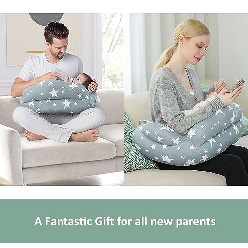 Image of Chilling Home Nursing Pillow for Breastfeeding, Adjustable Nursing Pillow Breast Feeding Pillow Bottle Feeding, Breastfeeding Essentials for Newborn, Removable Cover