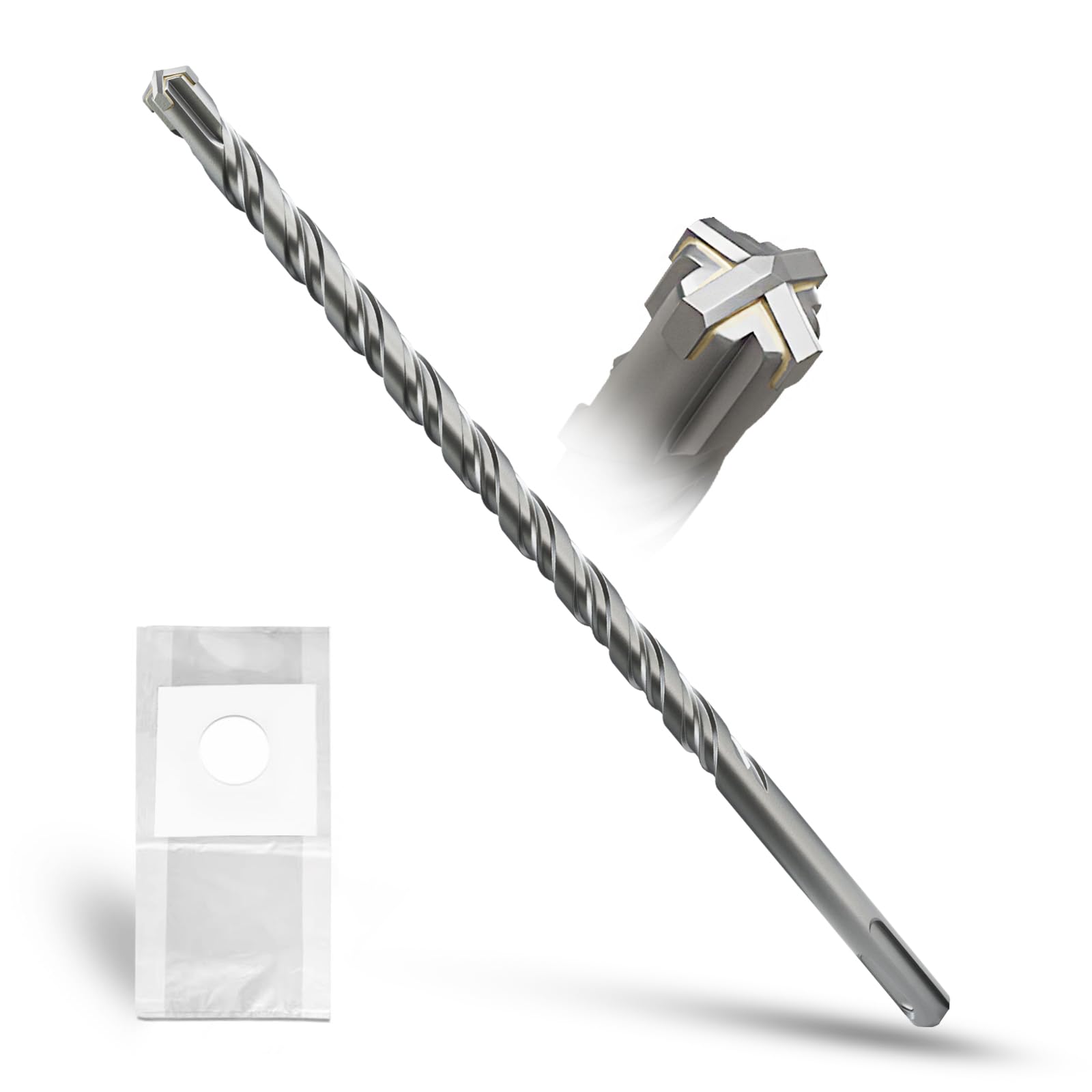 METOTY SDS Plus Drill Bit 12 mm x 260 mm, Masonry Drill, Hammer Drill, Concrete Drill, for Stone, Concrete, Natural Stone, Brick Wall — image 1