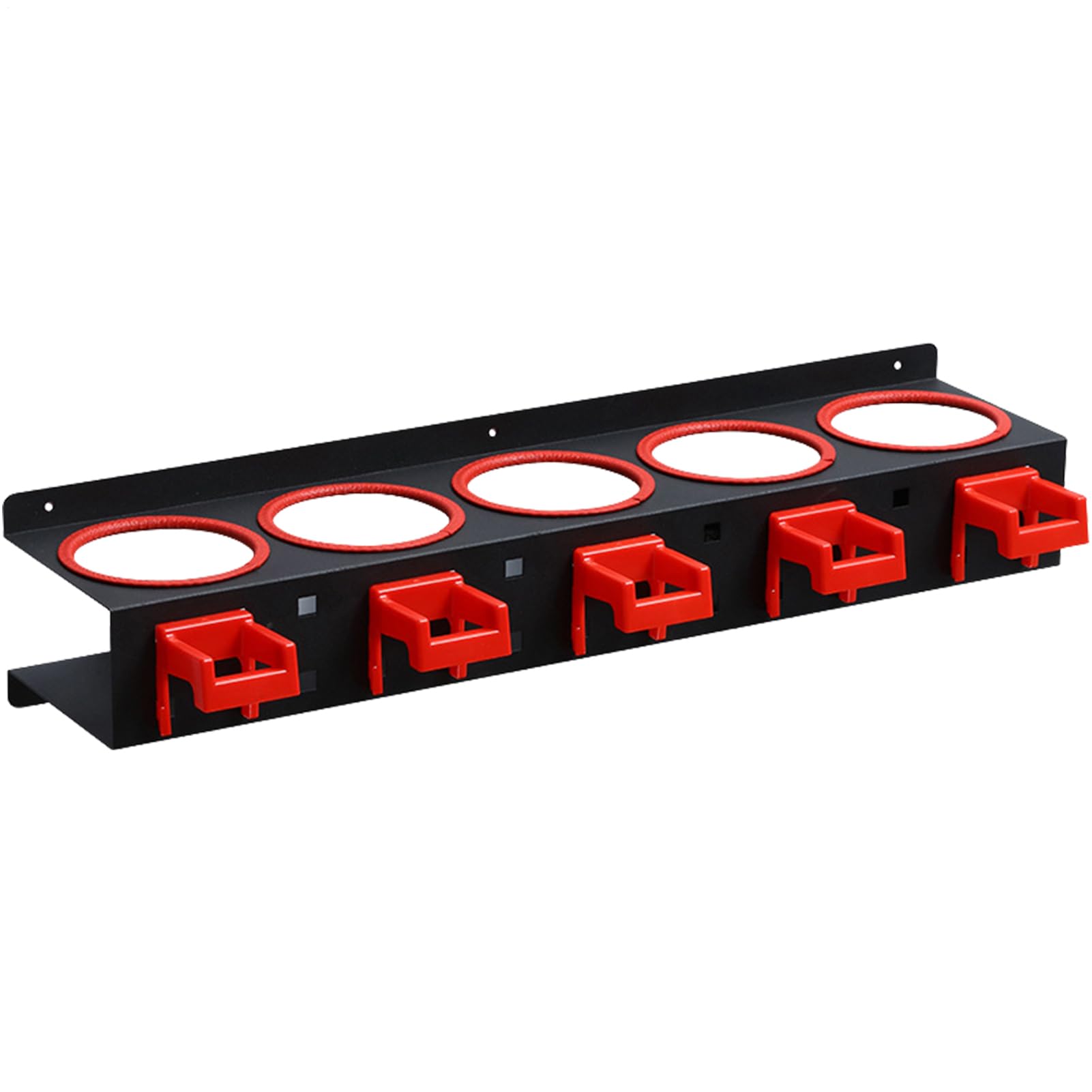 Estante de herramientas de lavado de coche para garaje, metal, 54,5 x 12 x 12,5 cm, colgador montado en la pared, organizador para botellas de agua, herramientas de detalles, fácil acceso